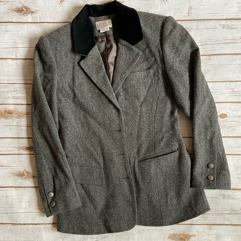 💜CAMBRIDGE DRY GOODS wool equestrian style blazer